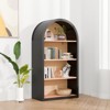 FONTOI 43" Arched Shaped Storage Cabinet with Dedicated Shelves, 4-Tier Storage Organizer for Library, Bedroom, Black, 11.81"*43.31"*23.62" - 4 of 4