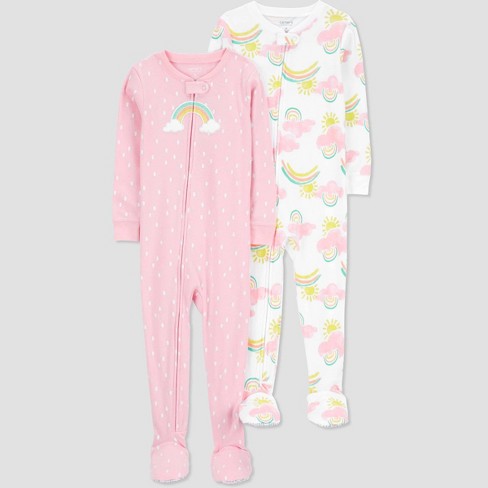 Carter s Just One You Toddler Girls Rainbow Cloud Footed Pajamas