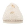 bebe Women’s Slippers - Plush House Slippers with Faux Fur and Gold Chain Accent - 4 of 4