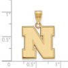 Black Bow Jewelry 10k Yellow Gold Nebraska Cornhuskers NCAA Medium Pendant - 2 of 3