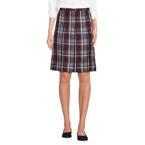 School Uniform Young Women's Plaid Box Pleat Skirt Top of the Knee - 1 of 3