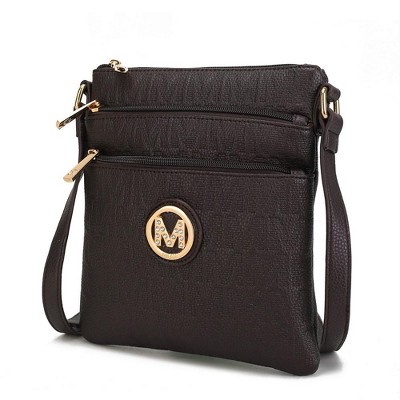 MKF Collection Lennit Embossed M Signature Crossbody Shoulder Bag by Mia K