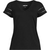 Lands' End Women's Slub Flutter Sleeve V-Neck T-Shirt - 3 of 3