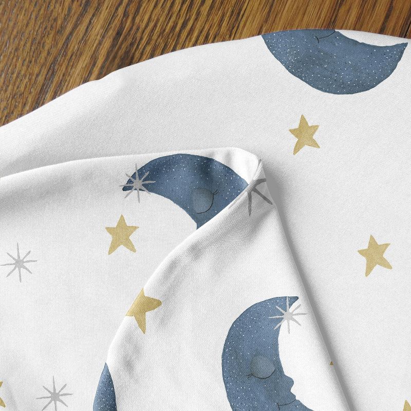 Sweet Jojo Designs Gender Neutral Support Nursing Pillow Cover (Pillow Not Included) Bear and Moon Blue Gold and White, 5 of 6