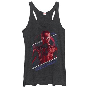 Women's Marvel Avengers: Avengers: Infinity War Spider-Man Tech Racerback Tank Top - 1 of 3