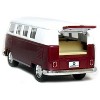 KiNSMART 1962 Volkswagen Classic Bus Maroon 1:32 Scale 5 Inch Die Cast Metal Model Toy Van, Pullback Acation - 4 of 4