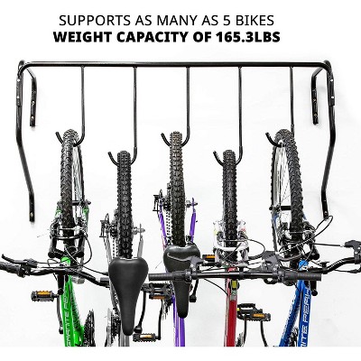 6 Adjustable Hooks Universal for Indoor & Home Use RaxGo Garage Bike Rack Wall Mounted Bicycle Storage Hanger
