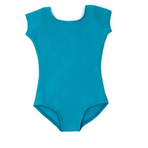 Capezio Jet Blue Short Sleeve Leotard Girls Large Target