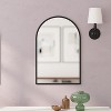 Emma and Oliver Slim Metal Framed Arched Wall Mirror for Hallways, Entryways, Dining and Living Rooms - 4 of 4