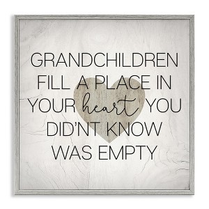 Stupell Industries Heartwarming Grandchildren Phrase Framed Giclee Art, Gray, 24" x 24" - 1 of 4