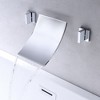 SUMERAIN Waterfall  Wall Mounted Bathtub Filler Chrome Tub Faucet 3 Hole with Brass Rough-in Valve - 3 of 4