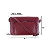 CTM Women's Leather Shoulder Bag Purse w/ Side Organizer (Larger Version) - 4 of 4
