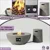 36" Propane Gas Fire Pit Table 2-Pieces, 50000 BTU Round Steel Fire Pit with Tank Holder for Outside Patio Deck Garden Backyard- Grey - 3 of 4