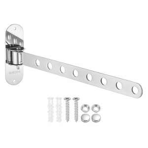 Unique Bargains Bedroom Wall Mount Foldable Stainless Steel Laundry Clothes Hanger - 1 of 3