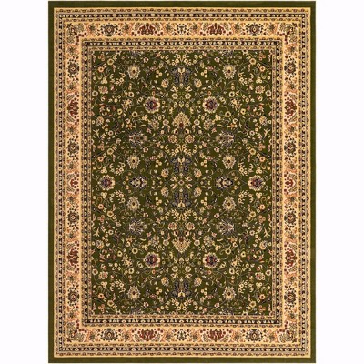 Reversible Easy Care Green Synthetic 8' x 10' Area Rug