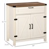 NicBex Sideboard & Buffet Cabinet Kitchen Storage Cabinet with 2 Barn Doors for Living Room,White - 3 of 4