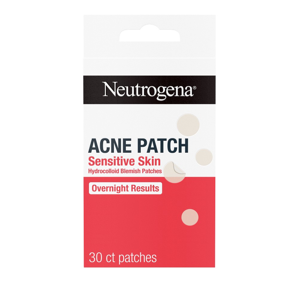 Photos - Cream / Lotion Neutrogena Hydrocolloid Acne Patches for Sensitive Skin - Assorted Sizes - 30ct 