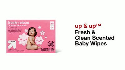 Fresh & Clean Scented Baby Wipes - 3pk/216ct - Up & Up™ : Target