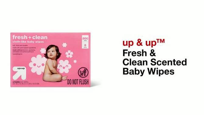 Fresh & Clean Scented Baby Wipes - up & up™ (Select Count), 2 of 18, play video