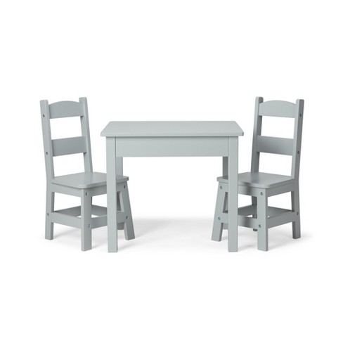 Melissa Doug Wooden Table Chairs Gray Target