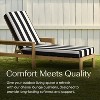Honeycomb Outdoor Chaise Lounge Cushion - Cabana Stripe Black & Ivory - 2 of 4