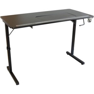 SewingRite SewStation 101 Portable Folding Sewing Table with Steel Legs, Black - Perfect for Home, Office and Business - 1 of 4