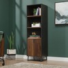 70" Canton Lane Bookcase with Door Brew Brown - Sauder: Reversible Door, MDF Frame, 3 Adjustable Shelves - 2 of 4