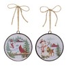 Christmas Snowman Disc Hanging Ornament Set of 12 6.5" Height Glass Winter Theme by Melrose - 2 of 4