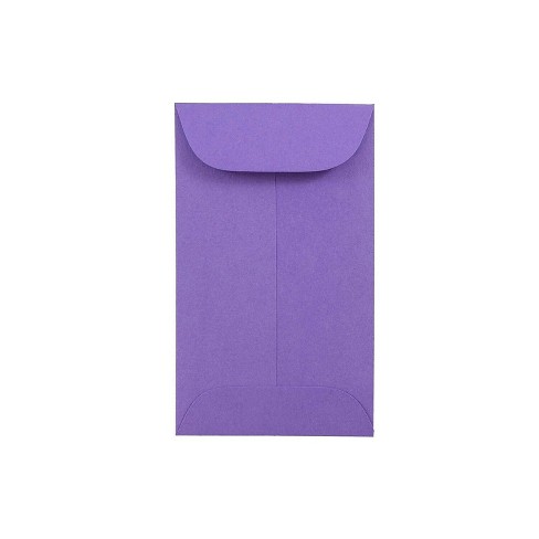 JAM Paper #3 Coin Business Colored Envelopes 2.5 x 4.25 Violet Purple Recycled 50/Pack (356730540i) - image 1 of 2