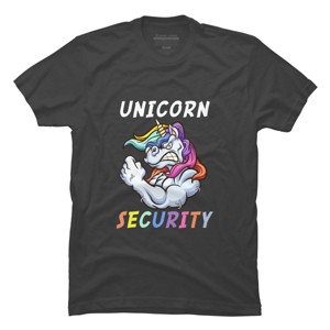 Men's Design By Humans Halloween Dad Mom Daughter Adult Costume - Unicorn Security By MINHMINH T-Shirt - 1 of 4