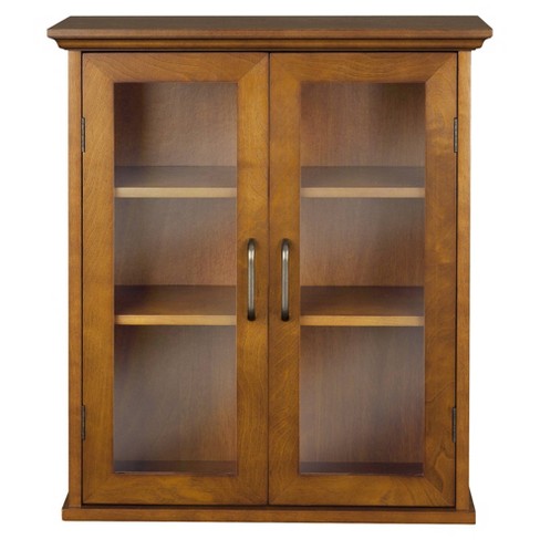 Avery Linen Cabinet with 1 Drawer Oil Oak Brown Elegant Home Fashions