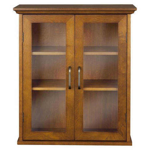 Avery Wall Cabinet Oil Oak Brown - Elegant Home Fashions - image 1 of 4