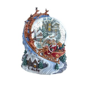 Kurt Adler Kurt Adler 120MM Battery-Operated Musical Santa and SLED Waterglobe - 1 of 4