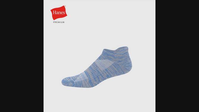 Hanes Premium Men&#39;s X-Temp Performance Heel Shield Socks 6pk - Black, 2 of 5, play video