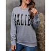 Sweatshirt For Women Lightweight Spring Holiday MALIBU Letter Graphic Crewneck Long Sleeve Pullover Sweatshirt - 4 of 4