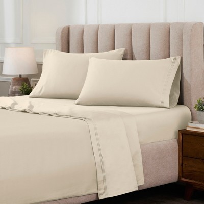 Ivory Egyptian Cotton 1000 Thread Count Queen Sheet Set