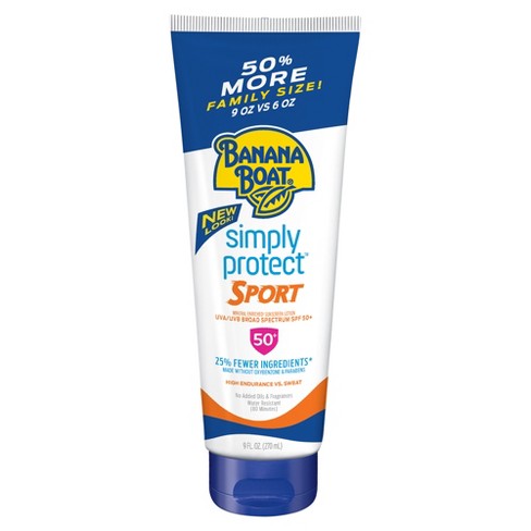 banana boat protect simply sport lotion spf sunscreen 9oz target oz fl