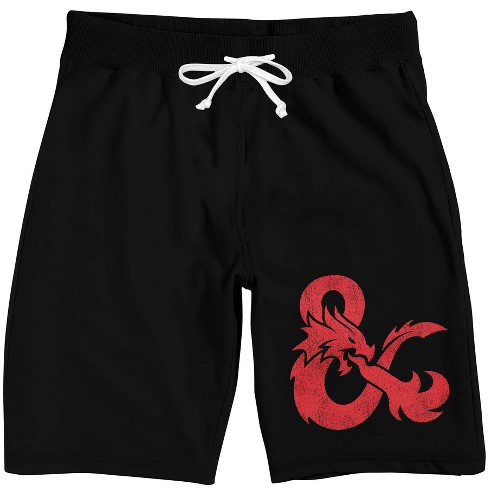 Dungeons & Dragons Logo Men's Black Graphic Sleep Pajama Shorts-xl : Target