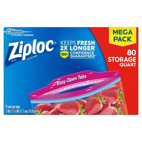 Ziploc Storage Quart Bags : Target