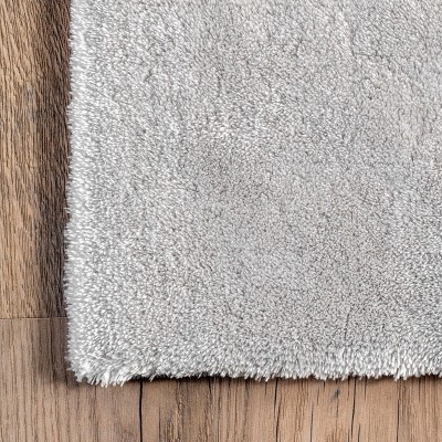 Light Gray Washable Non-Slip Shag Area Rug 3' x 5'
