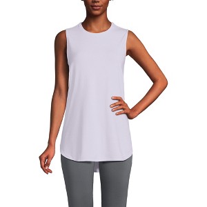 Lands' End Women's Moisture Wicking UPF Sun Curved Hem Tunic Tank Top - 1 of 4