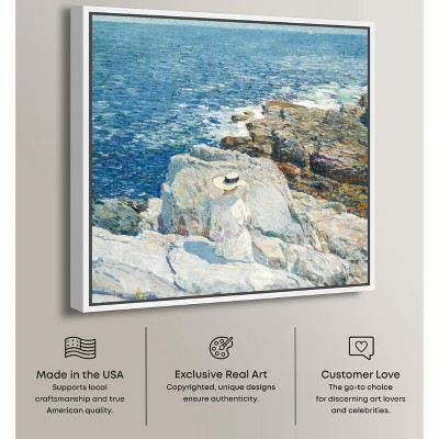 Art Remedy Manuel Roman - Floral Plaza Beach Life Inspired Wall Art Framed