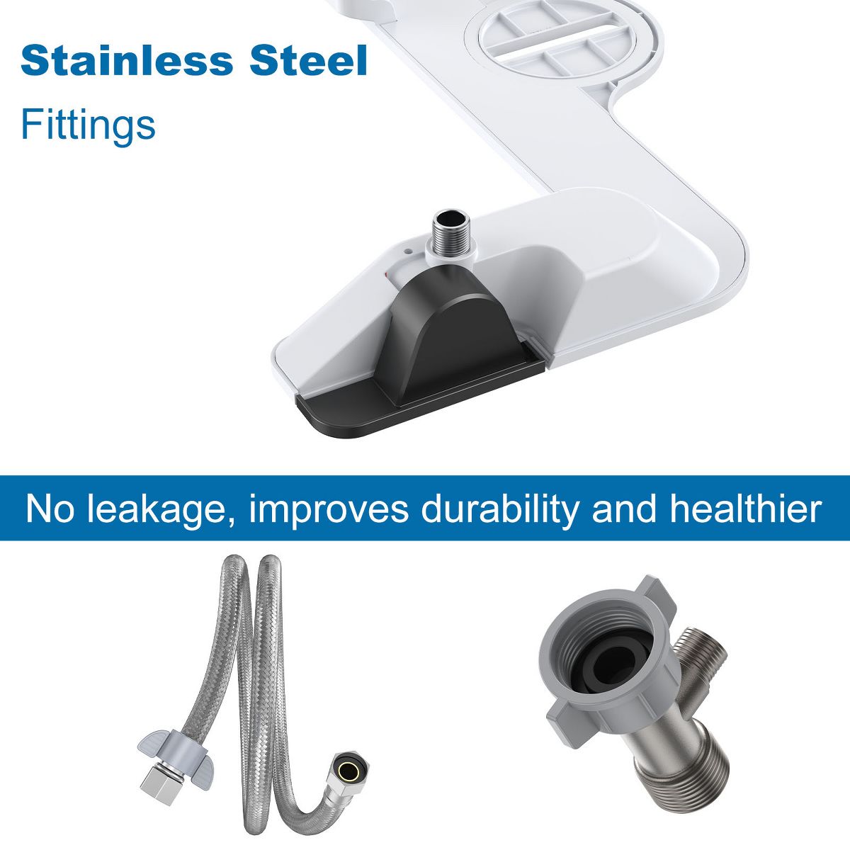 Bidet Attachment for Toilet Seat Water Pressure, Hygienic Bidets Attachment for Existing Toilets - Adjustable Fresh Water Pressure Dual Nozzle - thumbnail 5