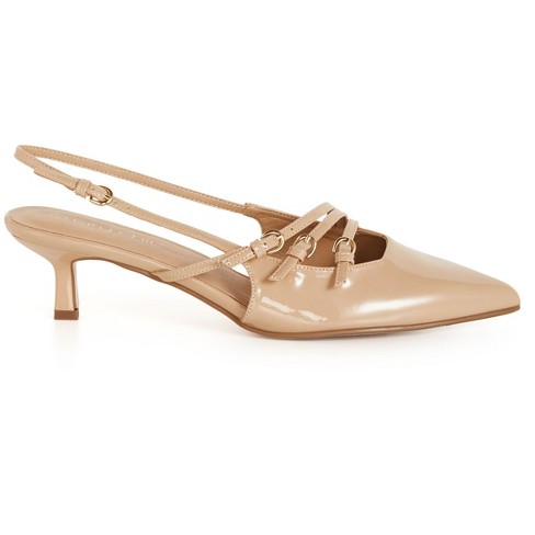 Women's Wide Fit Novah Heel - almond | CITY CHIC - image 1 of 4