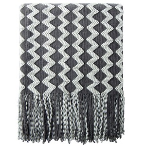 Acrylic Knitted Throw Blanket, Lightweight Soft Woven Blanket with Tassels, Decor for Couch & Bed, 51 x 67 inches - NTBAY - 1 of 4