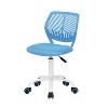 and White Adjustable Height Swivel Rolling Office Chair - 4 of 4
