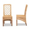 2pc Moscow Rattan and Wood Dining Chair Set Natural/Walnut - bali & pari - image 4 of 4