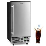 Costway Built-in Ice Maker Free-Standing/Under Counter Machine 80lbs/Day w/ Light
