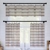 14"x52" Twill Striped Anti Dust Sheer Cafe Window Valance - Clean Window - 4 of 4