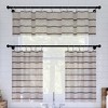 14"x52" Twill Striped Anti Dust Sheer Cafe Window Valance - Clean Window - image 4 of 4